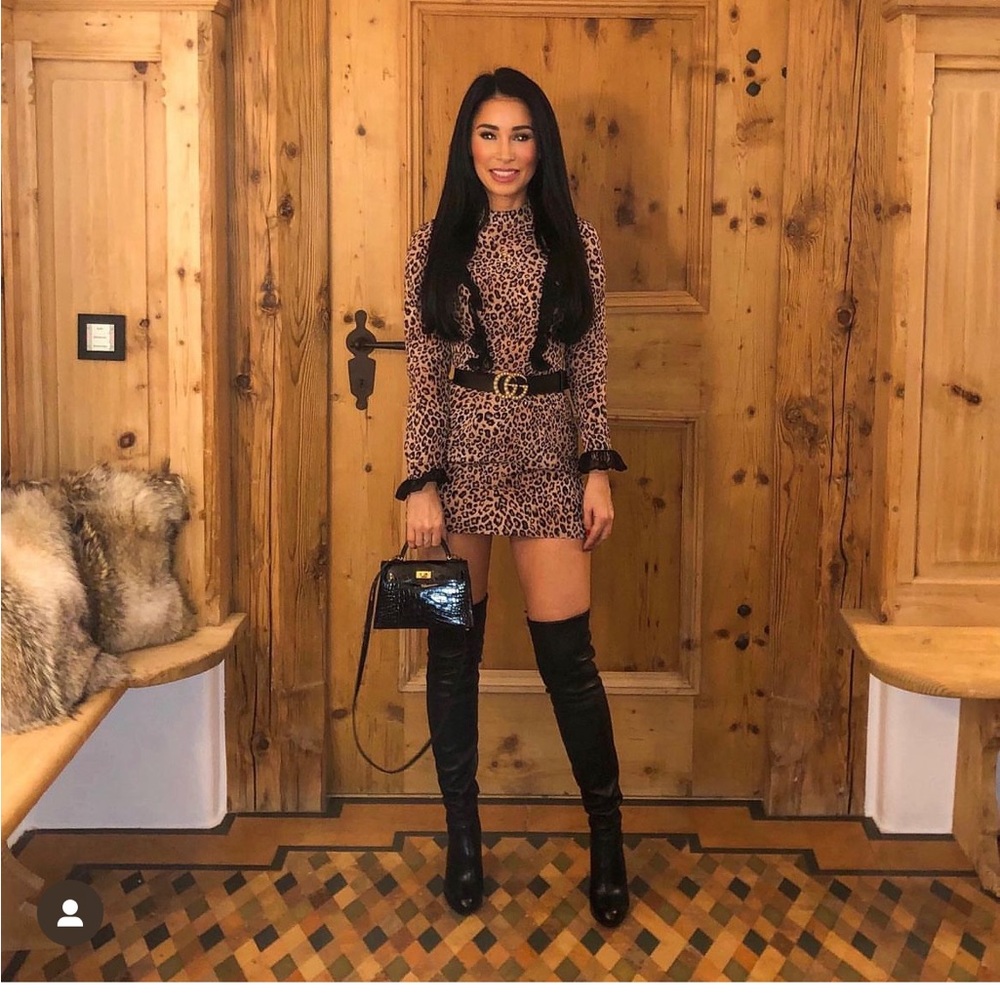 top shop dress leopard mini long sleeve cheetah